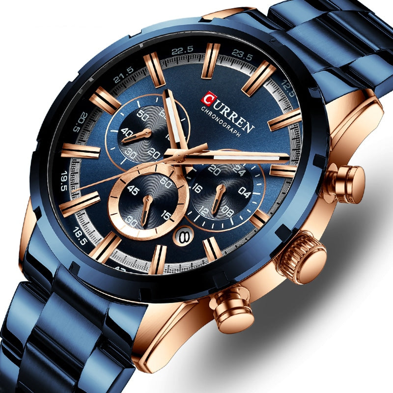 Men's Waterproof Stainless Steel Watch