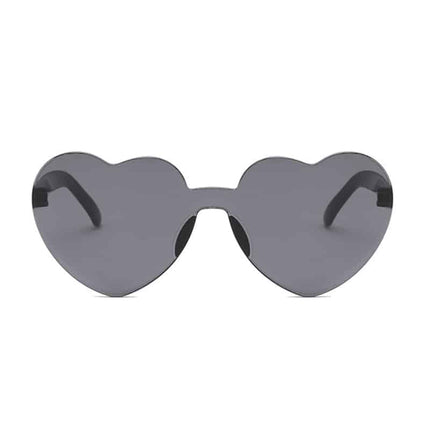 Women's Fashion Heart Shaped Rimless Sunglasses - wnkrs