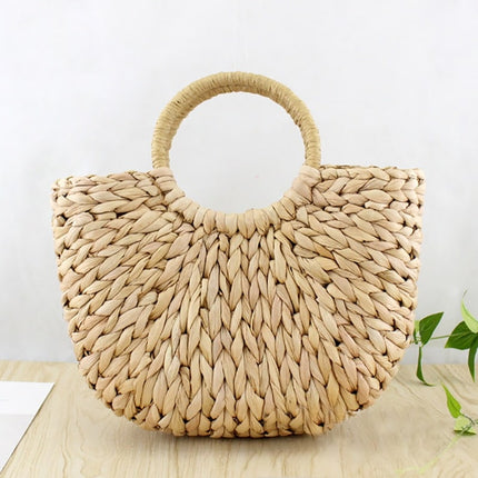 Semicircular Women's Straw Bag - wnkrs