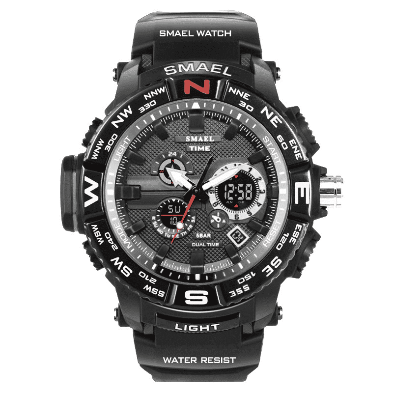 Rugged Watches for Men with Dual Digital and Analogue Display