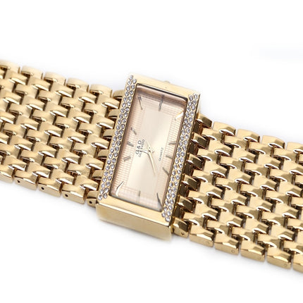 Stainless Steel Wristwatches for Women with Rectangular Dial - wnkrs