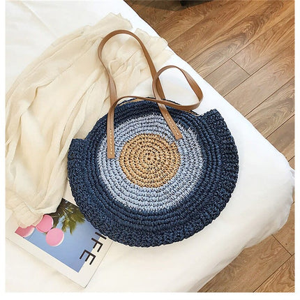 Round Shaped Straw Bag for Women - Wnkrs