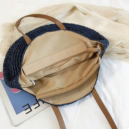 Round Shaped Straw Bag for Women - Wnkrs