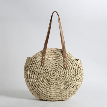 Round Shaped Straw Bag for Women - Wnkrs