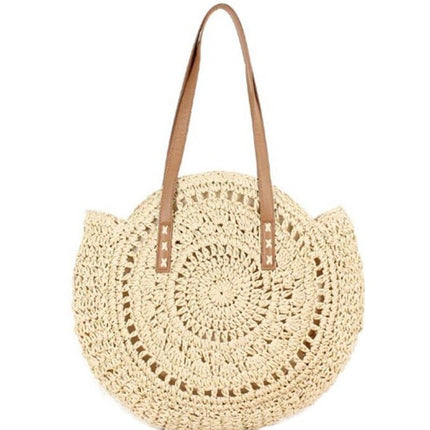 Round Shaped Straw Bag for Women - Wnkrs