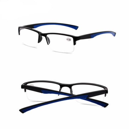 Unisex Half-Frame Rectangle Eyeglasses - Wnkrs