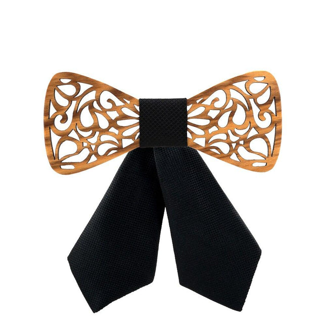 Girl's Carved Wooden Bow Tie - Wnkrs