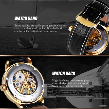 3D Leather Mechanical Automatic Skeleton Watches for Men - wnkrs