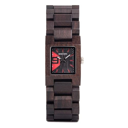Women's Square Shaped Wooden Watch - wnkrs