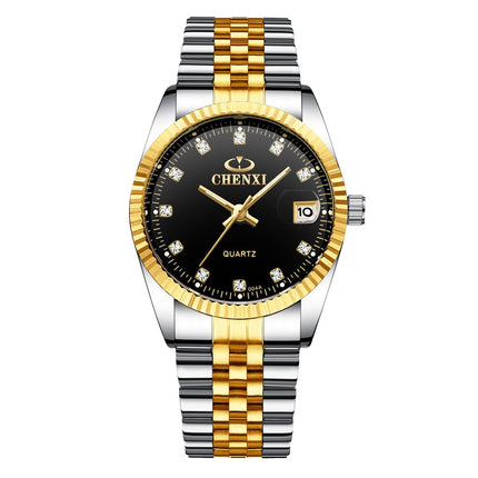 Women's Golden Steel Quartz Watch - wnkrs