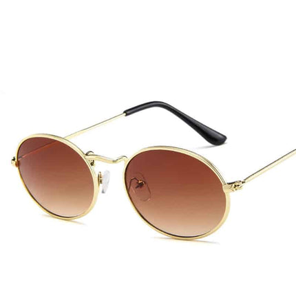 Sassy Metal Oval Sunglasses - wnkrs