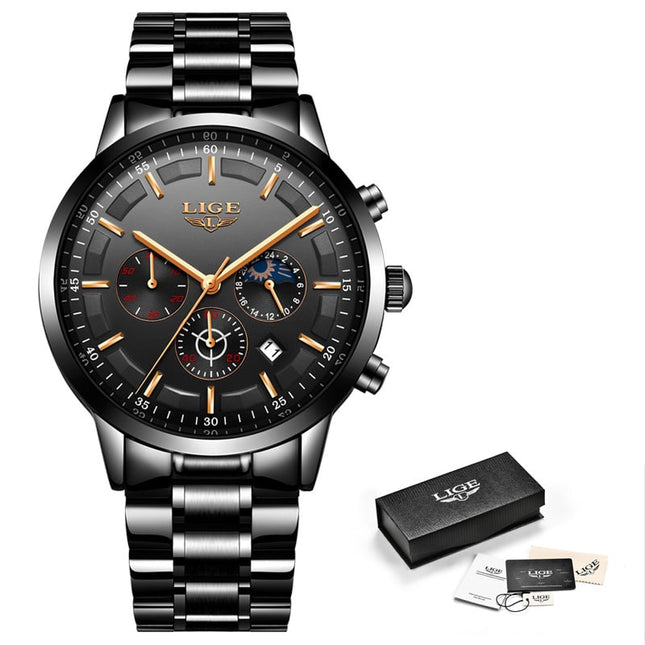 Business Styled Quartz Watches for Men with Stainless Steel Strap - wnkrs