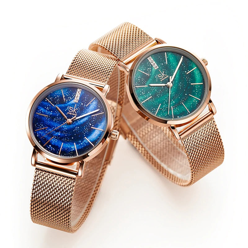 Starry Sky Patterned Women's Watch