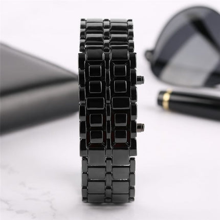 Men's Stylish Digital Metal Band Wristwatch - wnkrs