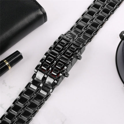 Men's Stylish Digital Metal Band Wristwatch - wnkrs