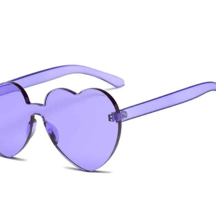 Kawaii Transparent Heart Shaped Sunglasses - wnkrs
