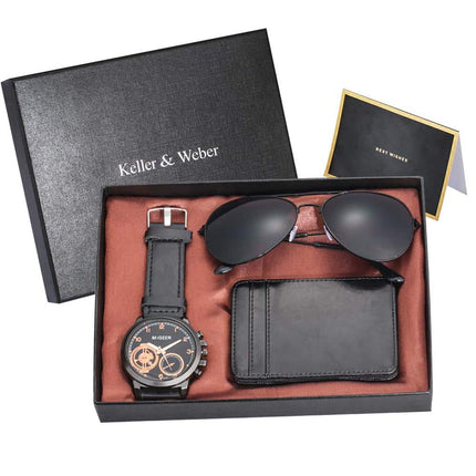 Corporate Gift Set with Quartz Watch and Wallet - wnkrs
