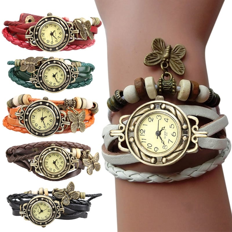 Women's Vintage Braided Bracelet Watch