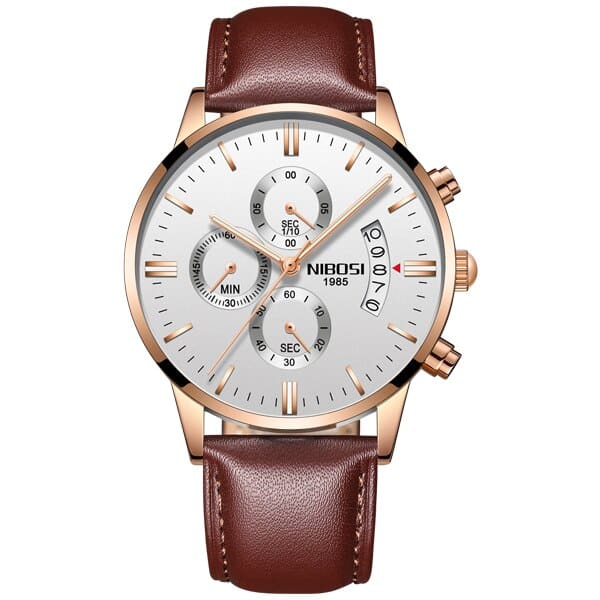 Men's Chronograph Leather Watch - wnkrs