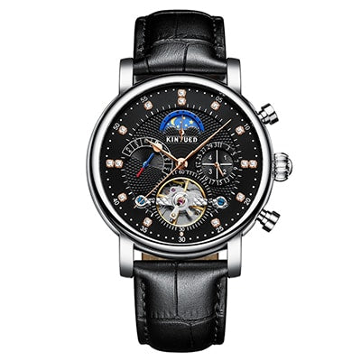 Moon Phase Mechanical Automatic Skeleton Watches for Men - wnkrs