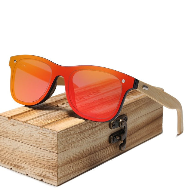 Men's Bamboo Frame Polarized Sunglasses - wnkrs