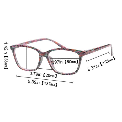 Women's Anti-Blue Light Floral Pattern Eyeglasses - wnkrs