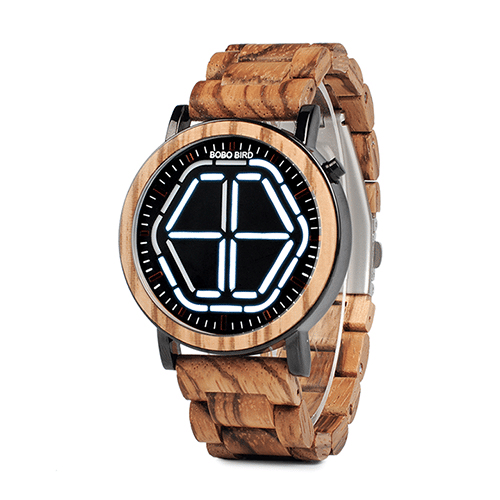 Wooden Digital Wristwatches for Men - wnkrs
