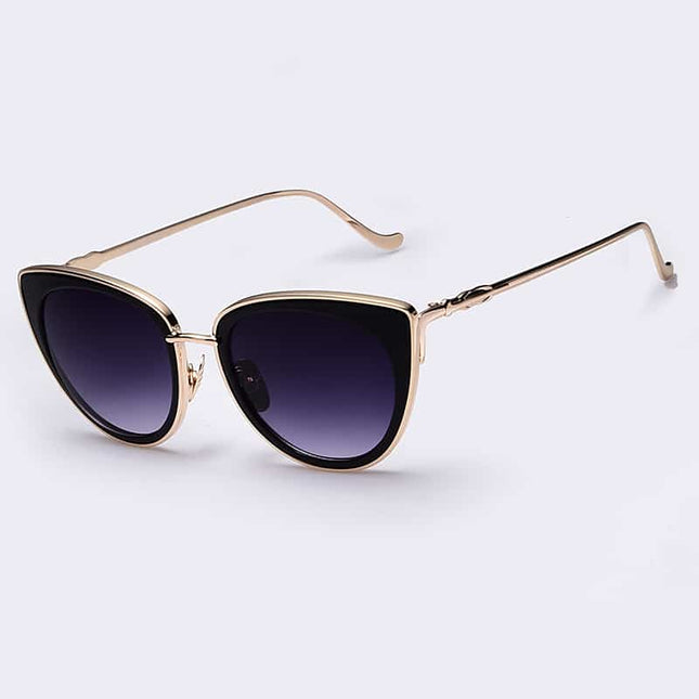 Women's Cat Eye Metal Frame Sunglasses - wnkrs
