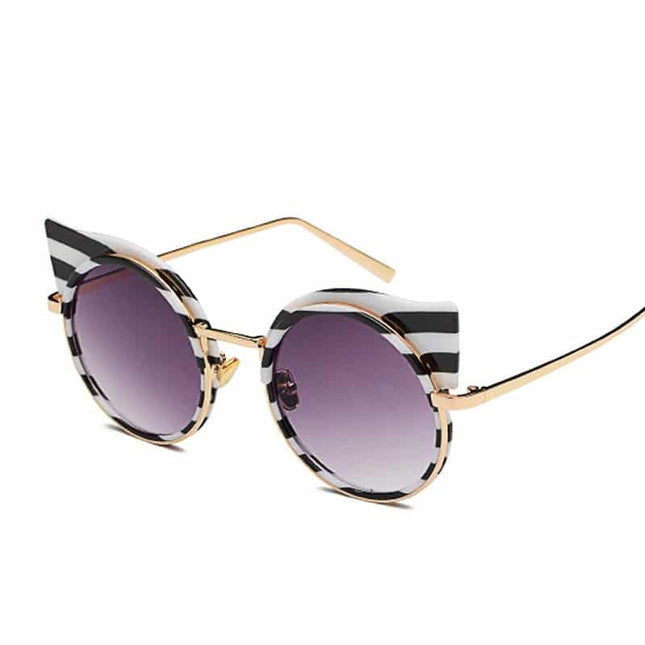 Women's Cat Eye Striped Gradient Sunglasses - wnkrs