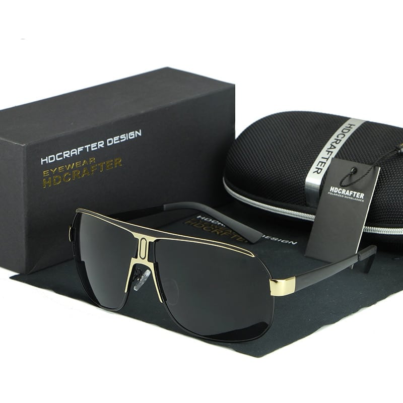 Flat-Top Rectangle Sunglasses, Four Frame Finishes