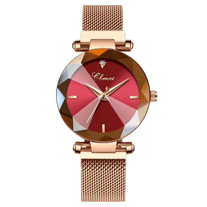 Women's Stylish Diamond Dial Watch