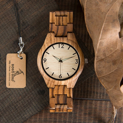 Men's Zebrawood Watch with Gift Box - wnkrs