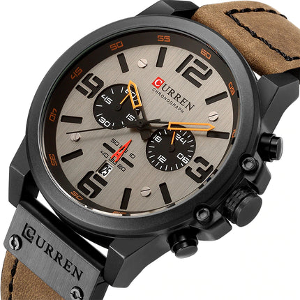 Quartz Wristwatches for Men with Leather Strap - wnkrs