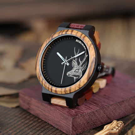 Men's Japan Movement Wooden Watches with Colorful Wood Strap - wnkrs