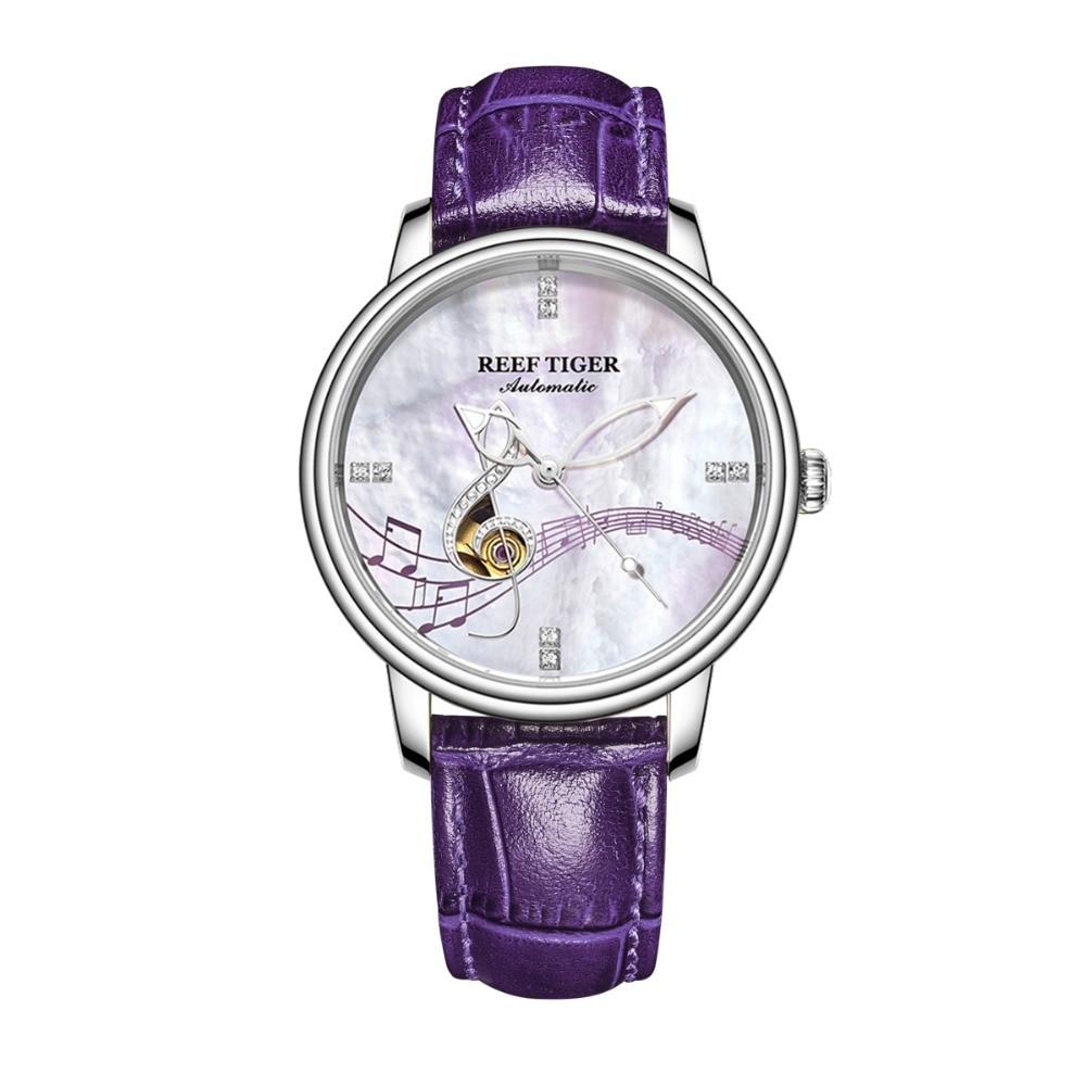 Musical-Dial Automatic Watch with Textured Strap