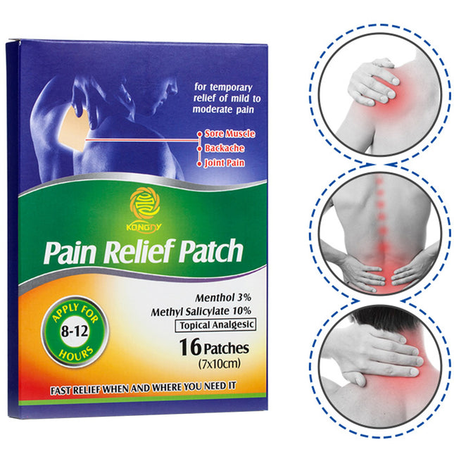 Set of 16 Adhesive Pain Relief Patches - wnkrs