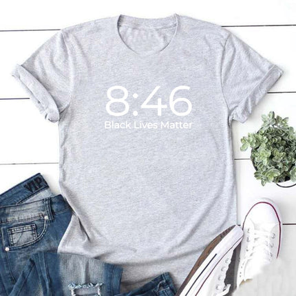 8:46 Black Lives Matter Cotton T-Shirt for Women - wnkrs