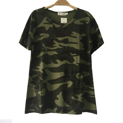 Loose T-Shirts for Women with Camouflage Prints - Wnkrs