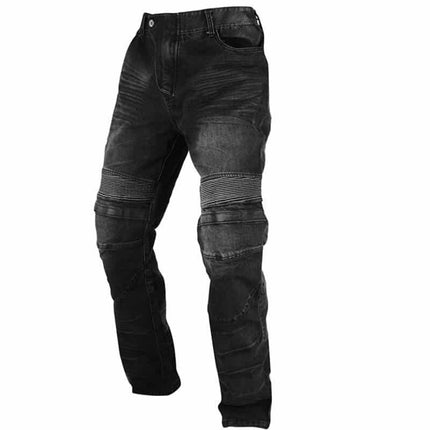 Cotton Motorcycle Jeans with Protective Knee Pads - wnkrs