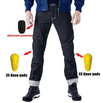 Windproof Motorcycle Pants with Protective Knee Pads - wnkrs