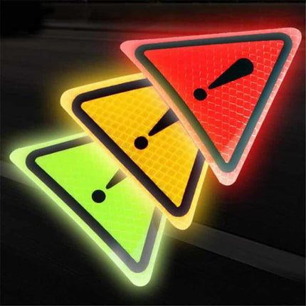 Triangle Exclamation Reflective Warning Sticker - wnkrs