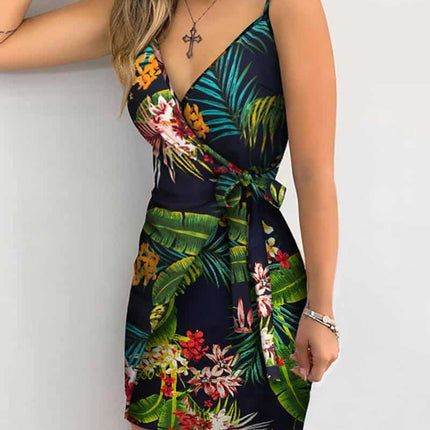 Tropical Printed Mini Dress - wnkrs
