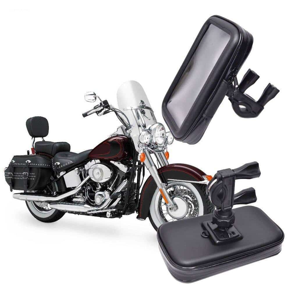 Clear-Window Phone Pouch with Clamp Mount