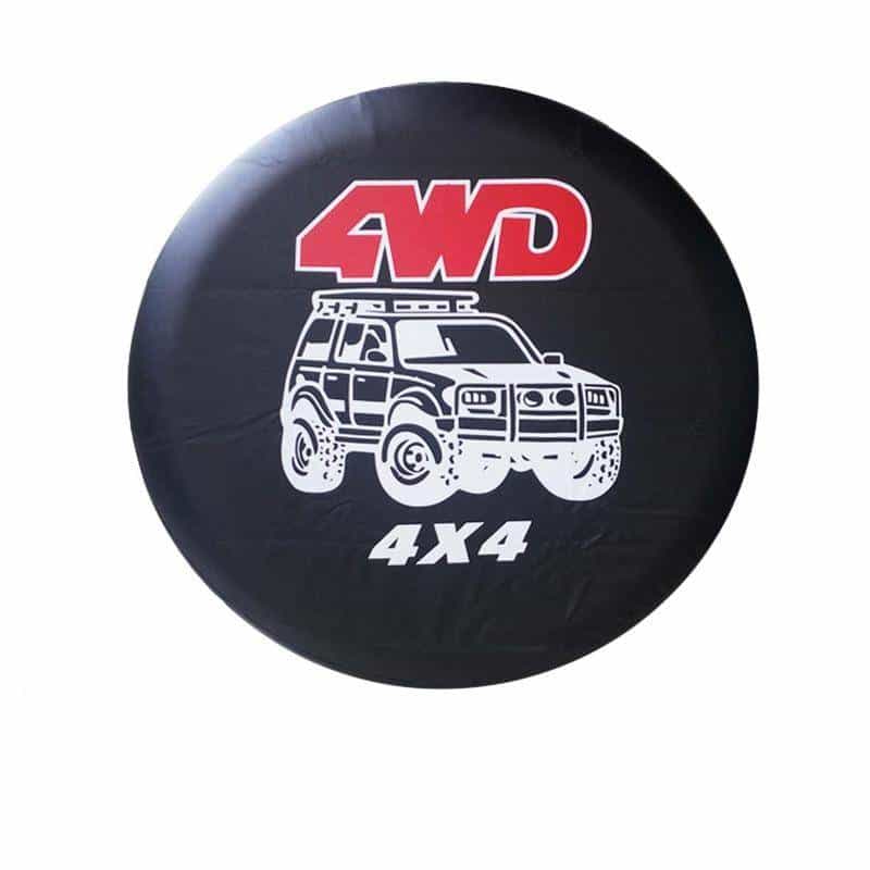 4WD Graphic PVC-Leather-Look Spare Wheel Cover