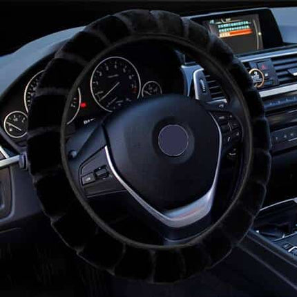 Wool Plush Car Steering Wheel Cover - wnkrs