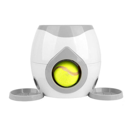 Jouet interactif 2 en 1 pour chien avec lanceur de tennis et distributeur de friandises