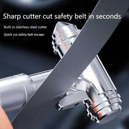 Emergency Car Escape Tool: 3-in-1 Safety Hammer, Seatbelt Cutter, and Window Breaker - Alloy Material - Wnkrs