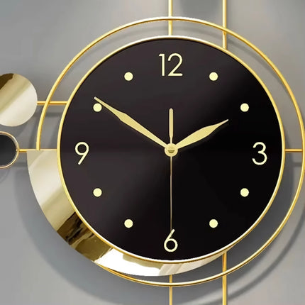 Art Deco Gold and Black Wall Clock