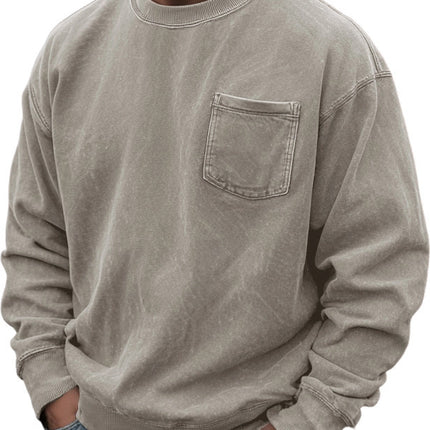 Men's Pullover Round Neck Long Sleeves Sweater