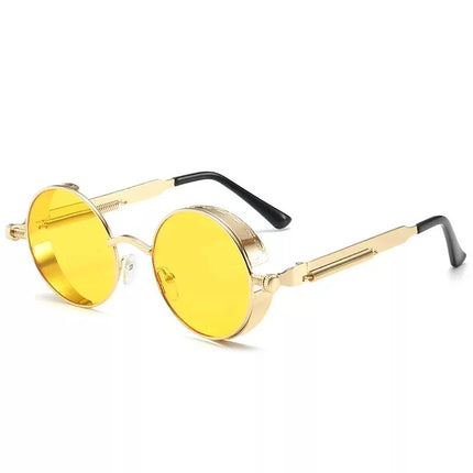 Luxury Steampunk Round Sunglasses for Men and Women